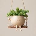 Smiling Face Hanging Planter – Boho Home Décor & Plant Lover Gift